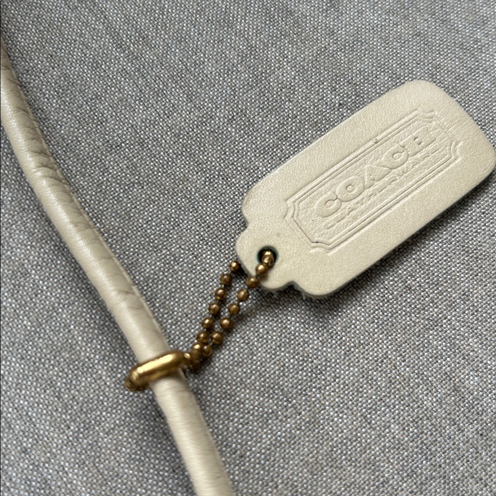 Coach Vintage y2k 90s Willis flap turnlock crossbody bag bone cream 8845 - Picture 7 of 15